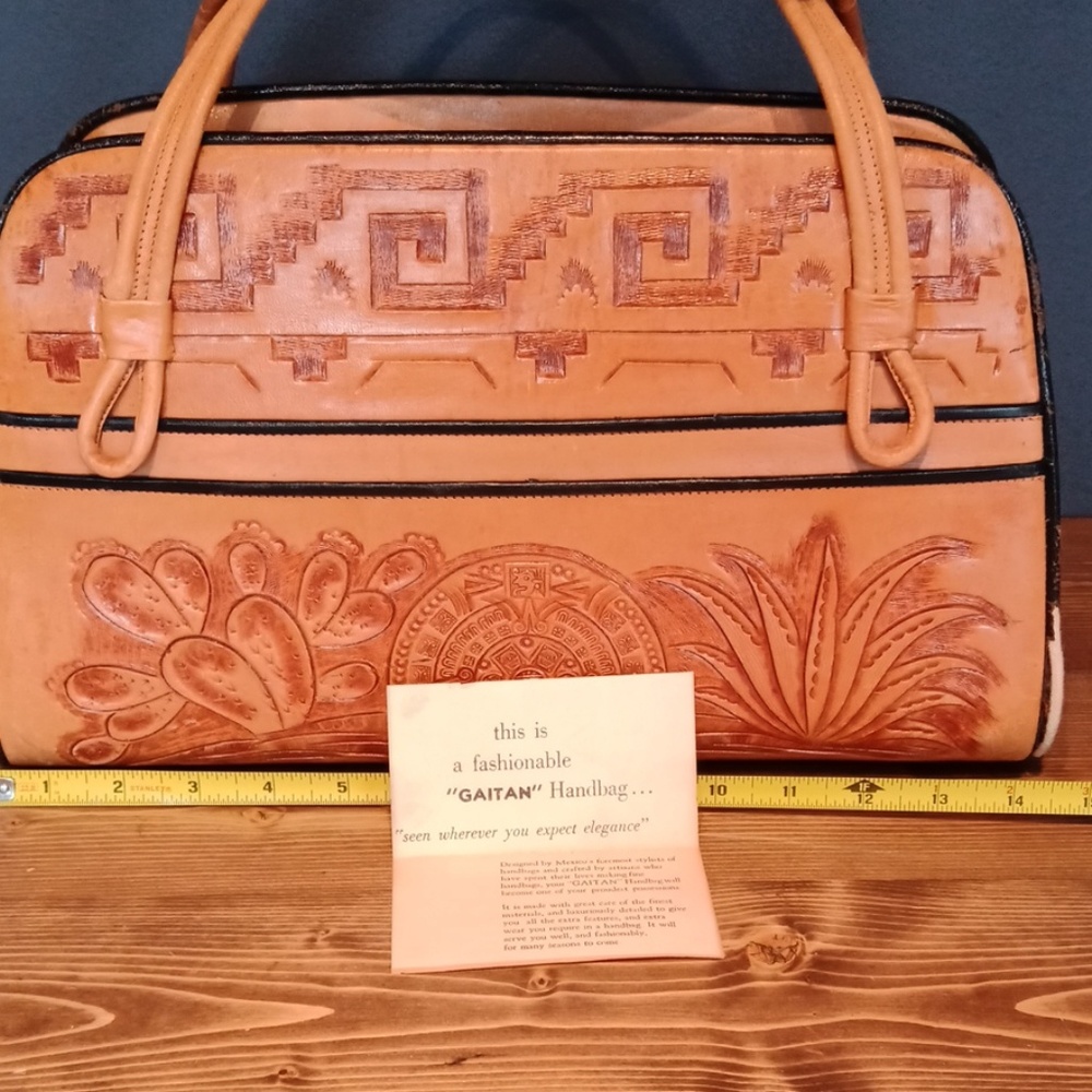 GAITAN leather vintage handbag - Picture 6 of 8